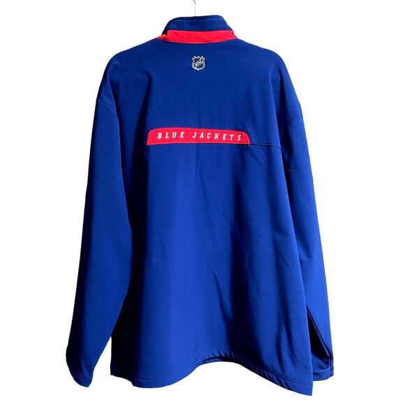 Reebok Columbus Blue Jackets Men's Zip Up Jacket 2XL Blue Red NHL Apparel Team - Picture 9 of 9